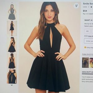 Smile Sweetly Black Skater Dress from LuLus